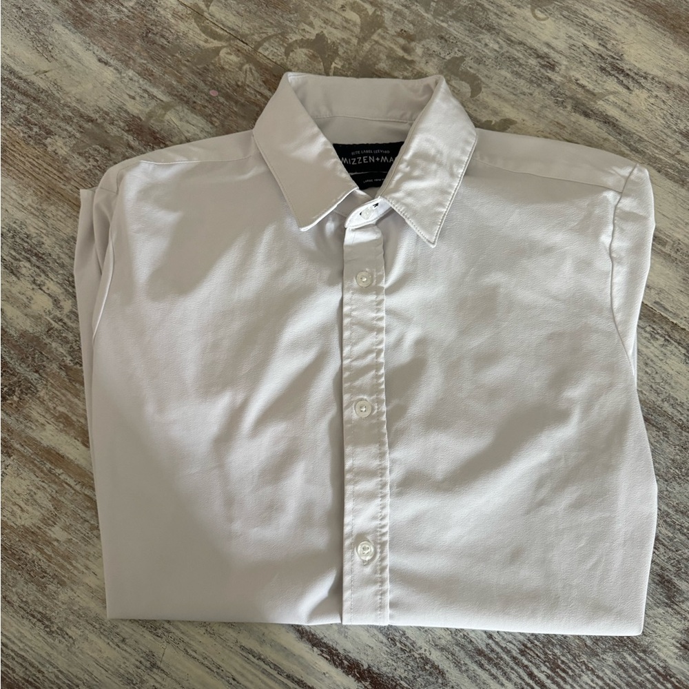 Mizzen+Main white Long sleeve dress shirt